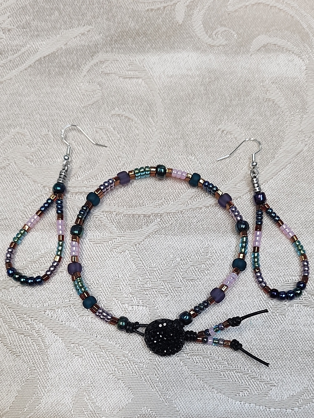 Genuine Leather Earring & Bracelet SET!